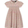 Margot Ditsy Floral Smocked Dress, Pink - Dresses - 1 - thumbnail