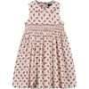 Lori Smocked Dress, Strawberry Print - Dresses - 1 - thumbnail