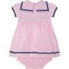 Baby Sailor Dress Saffron, Pink & Navy Blue - Dresses - 3 - thumbnail