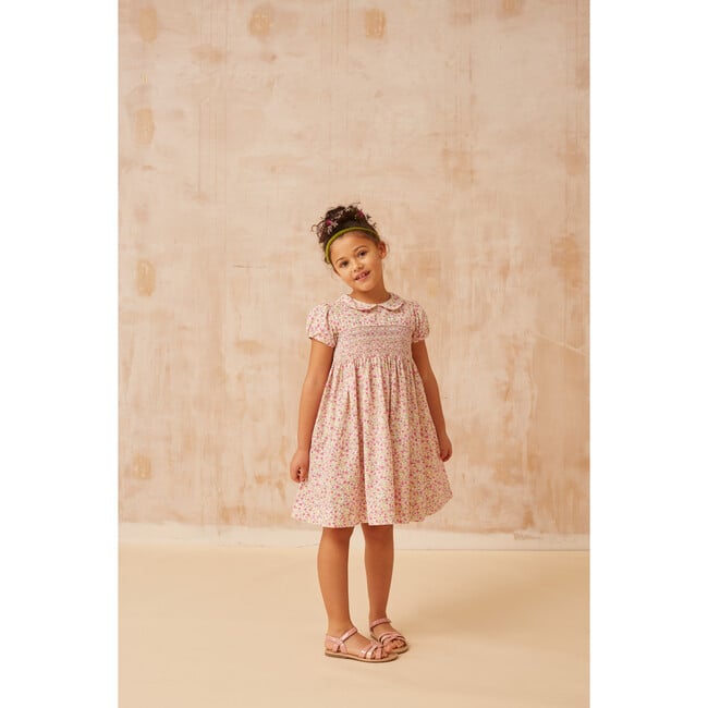 Margot Ditsy Floral Smocked Dress, Pink - Dresses - 2
