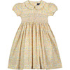 Heidi Smocked Girls Dress, Yellow Floral - Dresses - 1 - thumbnail