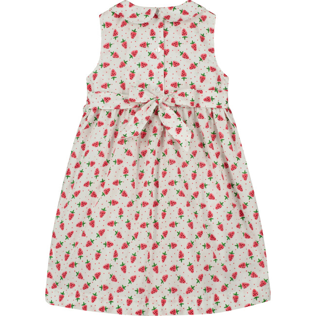 Lori Smocked Dress, Strawberry Print - Dresses - 4