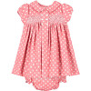 Missy Smocked Baby Dress, Coral - Dresses - 1 - thumbnail