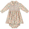 Emerson Smocked Baby Dress, Green & Yellow - Dresses - 1 - thumbnail