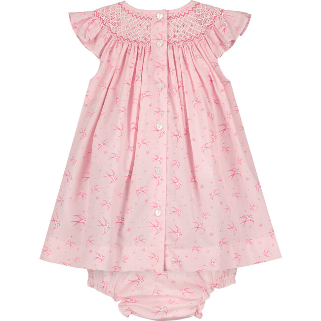 Esther Smocked Baby Dress, Pink - Dresses - 3