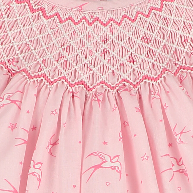 Esther Smocked Baby Dress, Pink - Dresses - 4