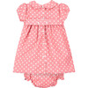 Missy Smocked Baby Dress, Coral - Dresses - 3 - thumbnail