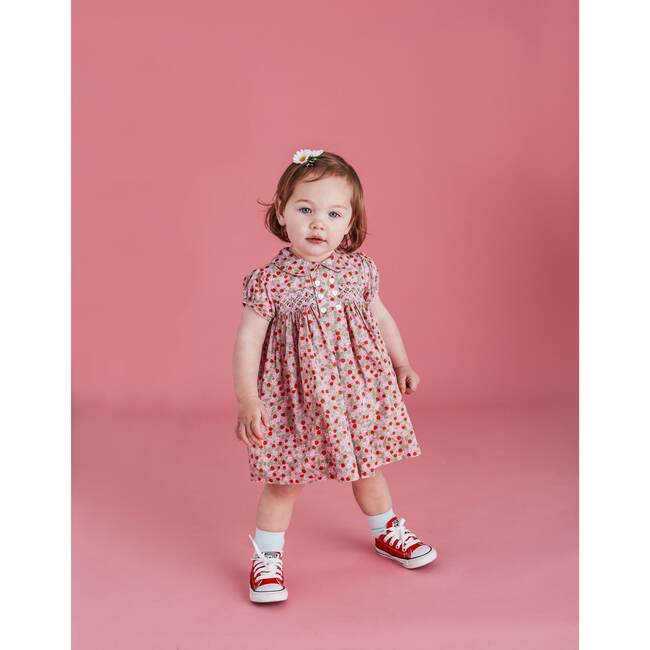 Alexis Baby Dress, Strawberry Floral - Dresses - 2