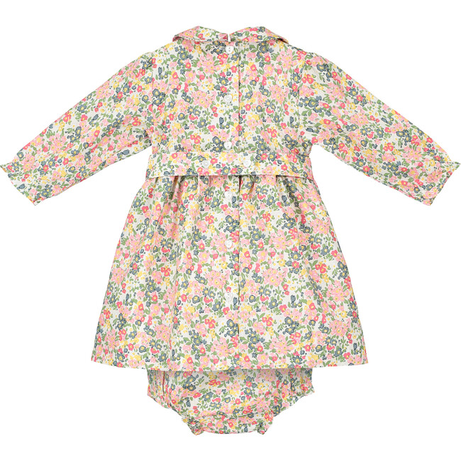 Emerson Smocked Baby Dress, Green & Yellow - Dresses - 3