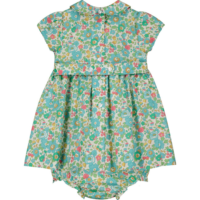 Havanna Floral Smocked Dress, Green - Dresses - 4