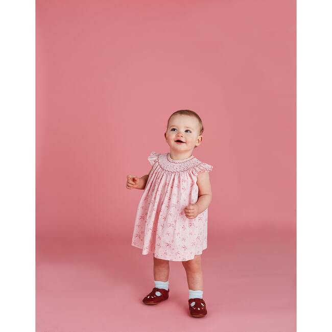 Esther Smocked Baby Dress, Pink - Dresses - 5