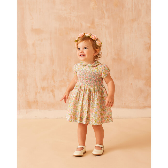 Adriana Floral Smocked Dress, Multicolors - Dresses - 2