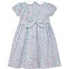 Hand-Smocked Dress Pepper, pale blue and cherry - Dresses - 4 - thumbnail