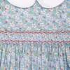 Hand-Smocked Dress Blithe, blue and white - Dresses - 3 - thumbnail