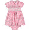 Amy Liberty Fabric Baby Dress, Pink - Dresses - 1 - thumbnail