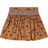 Coco 2-Tone Hand-Smocked Skirt, Mustard, Purple - Skirts - 1 - thumbnail