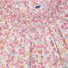 Girls Smocked Blouse Marcella, white and pink floral - Blouses - 3 - thumbnail