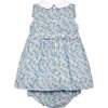 Hand-Smocked Baby Dress Blossom, pale blue and white - Dresses - 4 - thumbnail