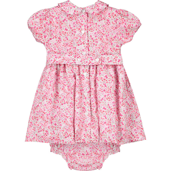 Amy Liberty Fabric Baby Dress, Pink - Dresses - 3