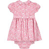 Amy Liberty Fabric Baby Dress, Pink - Dresses - 3 - thumbnail