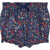 Baby Nico Floral Print Elastic Waist Bow Shorts, Multicolors - Shorts - 2 - thumbnail