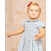 Hand-Smocked Baby Dress Carla , blue and lilac - Dresses - 5