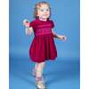Baby Electra Velvet Hand-Smocked Party Dress, Pink - Dresses - 2 - thumbnail