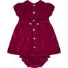 Baby Electra Velvet Hand-Smocked Party Dress, Pink - Dresses - 4 - thumbnail