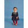 Tia Hand-Smocked Baby Dress, Navy - Dresses - 2