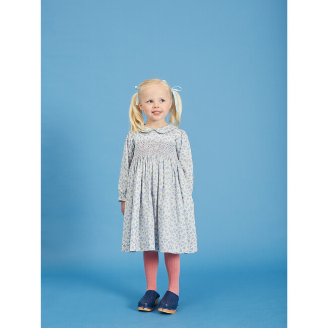 Zaiya Hand-Smocked Girls Dress, Floral - Dresses - 2