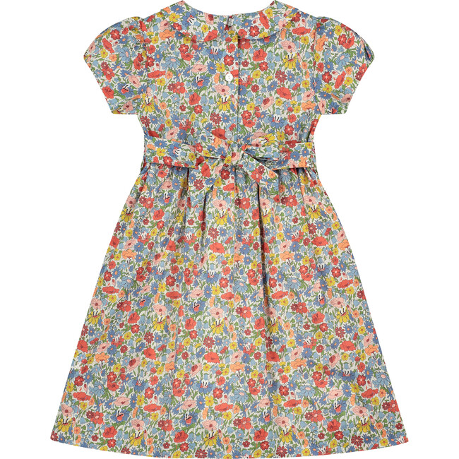 Lara Hand-Smocked Girls Dress, Floral - Dresses - 3
