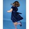 Pandora Velvet Hand-Smocked Party Dress, Blue - Dresses - 6 - thumbnail