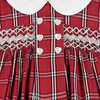 Joan Hand-Smocked Baby Dress, Red Tartan - Dresses - 4 - thumbnail