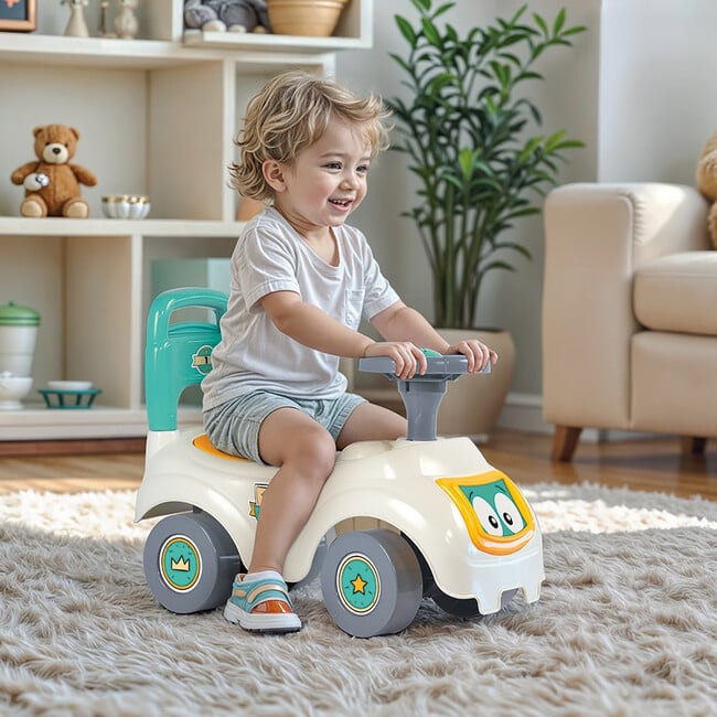 Walk & Ride or Sit & Ride, White Yellow Green - Ride-Ons - 2