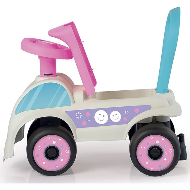 Walk & Drive: Foot To Floor Car , White & Pink - Ride-Ons - 4