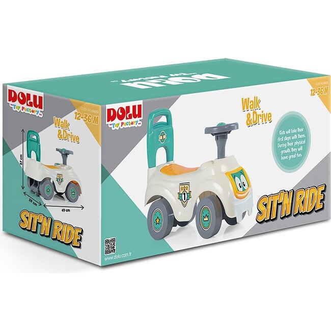 Walk & Ride or Sit & Ride, White Yellow Green - Ride-Ons - 7