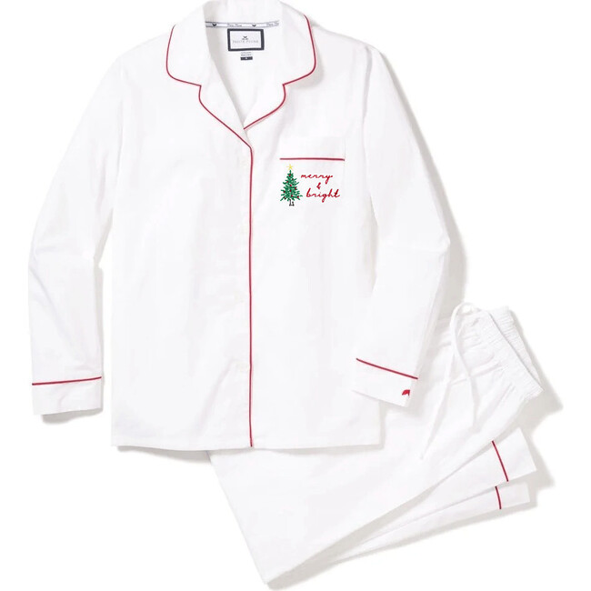 Petite Plume x Maisonette Women's Twill Pajamas, Merry & Bright