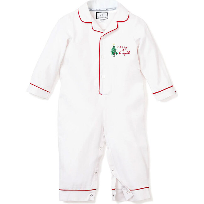 Petite Plume x Maisonette Baby's Twill Romper, Merry & Bright