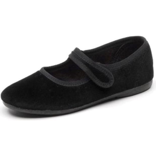 Velvet Mary Janes, Black