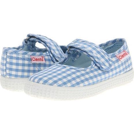 Canvas Mary Jane, Blue Gingham - Mary Janes - 1
