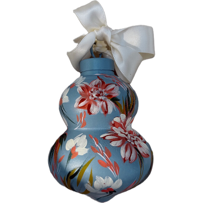 Frosted Blue Dahlia Ornament