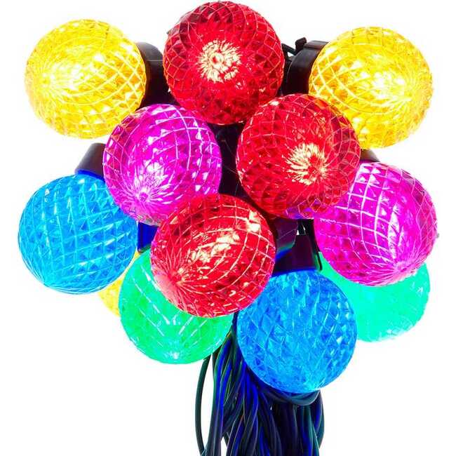 vibrant UL 20-Light Multicolor G40 Faceted LED Light Set