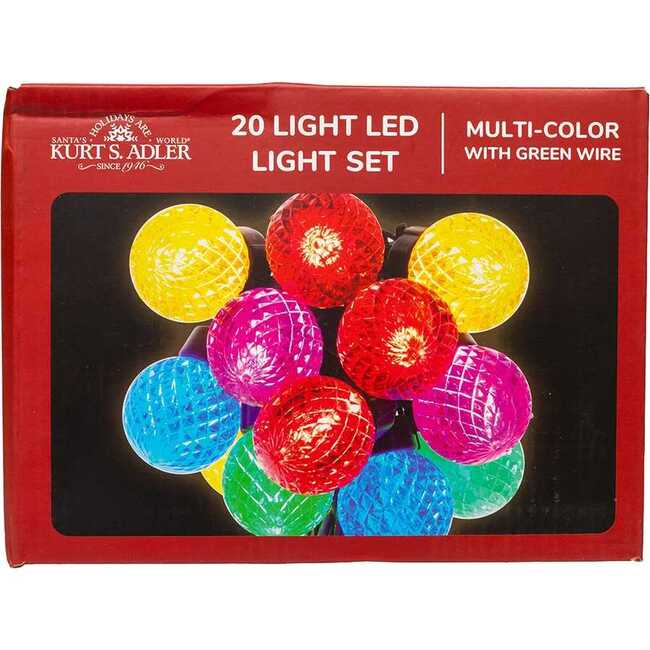 vibrant UL 20-Light Multicolor G40 Faceted LED Light Set - Other Accents - 2