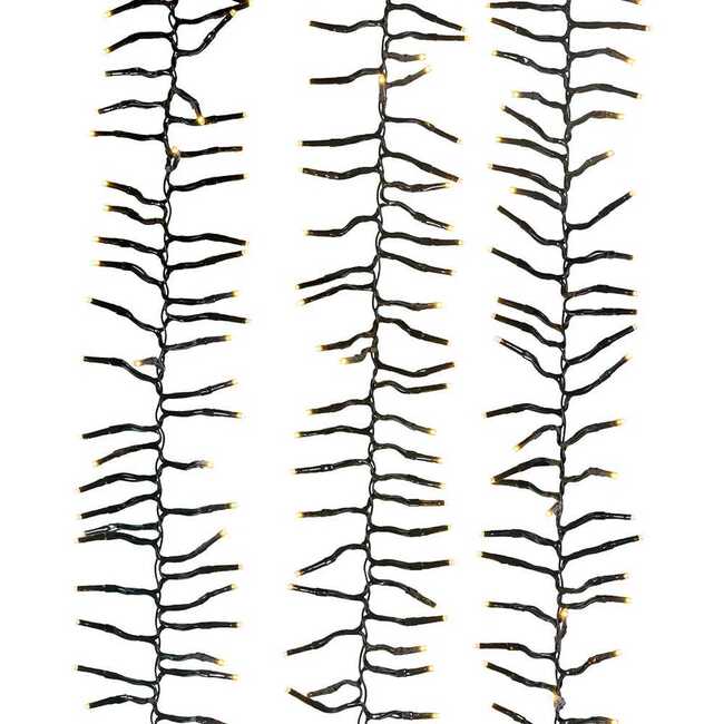480-Light 16-Foot Connectable Warm White LED Cluster Garland