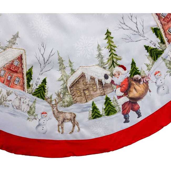 48-Inch Velvet Beaded Embroidered Tree Skirt - Tree Skirts - 2