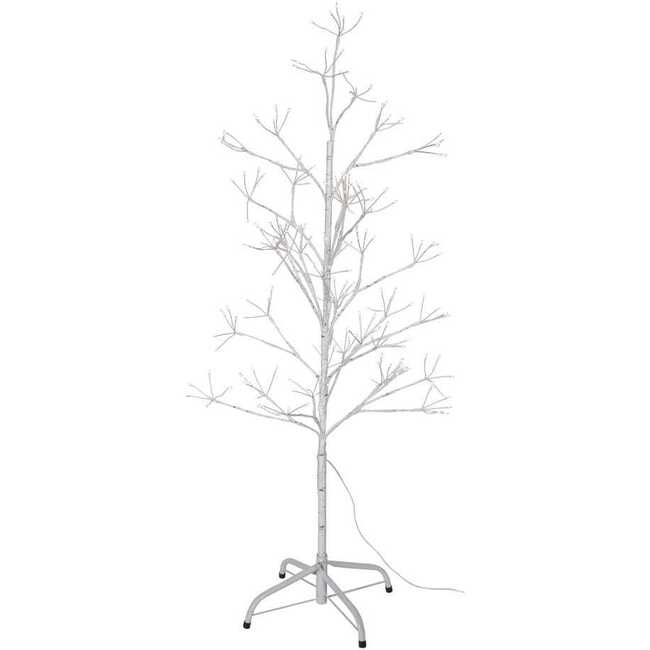 4-Foot White Birch Tree with Warm White LED 8 Function Lights