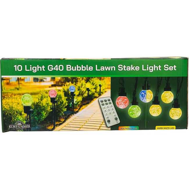 40-Light Warm White LED G40 Globe Yard Stakes, 10-Piece Set - Other Accents - 2