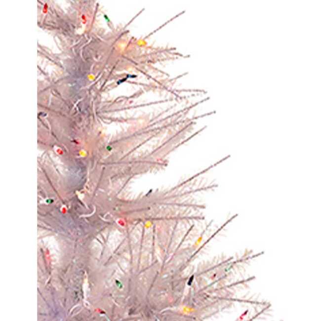 4.5-Foot Pre-Lit Glisten Pine Tree and Multi-Color Lights
