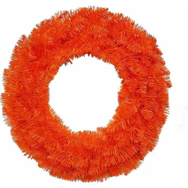 24-Inch Unlit Orange Wreath