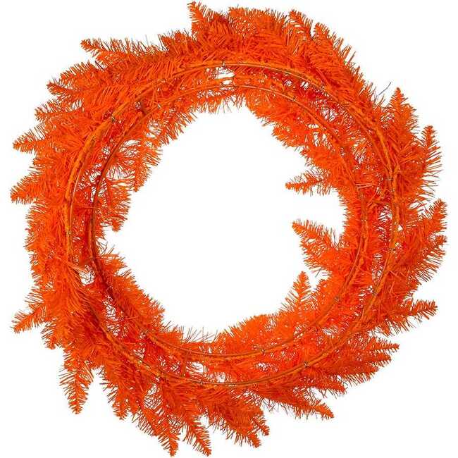 24-Inch Unlit Orange Wreath - Other Accents - 2